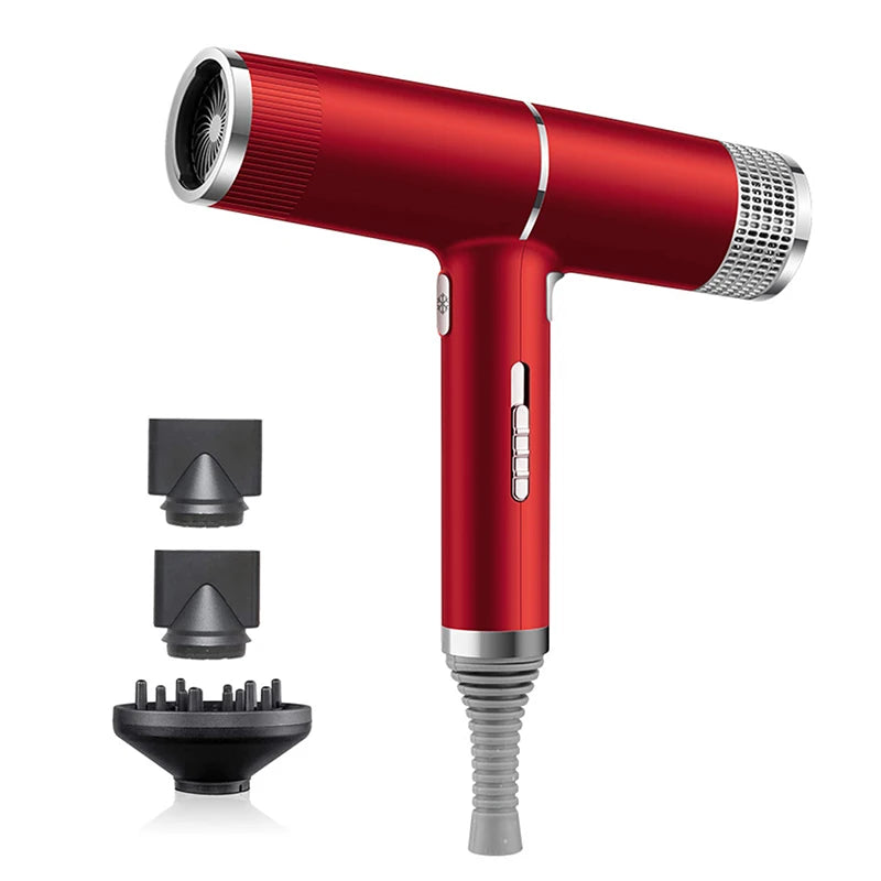 Professional High-Power Ionic Portable Hair Dryer Blue Light Fast Drying New Concept for Hotels Metal Material Hot Sale