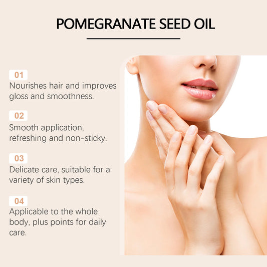 Pomegranate Seed Oil Hydrating Multi-Purpose Oil for Body Hair Nourish Scalp Hair Improve Dryness Tightening Smoothing Body Oil