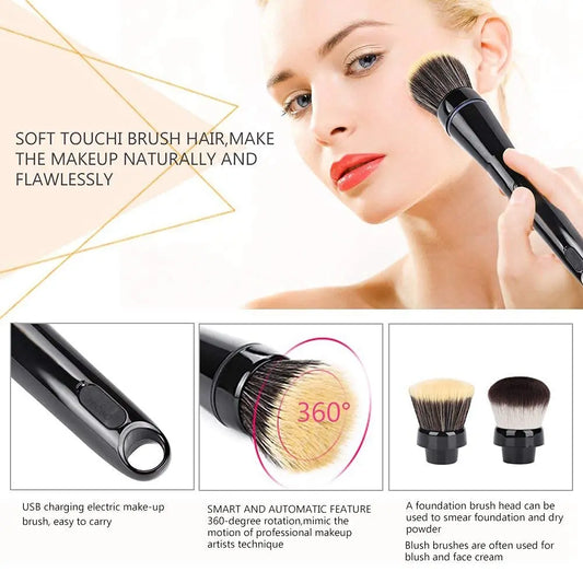 Personalized Beauty Brush Fast Blender High speed Set Foundation Brush Beauty Mushroom Head Makeup Tool Electric Powder Brushes
