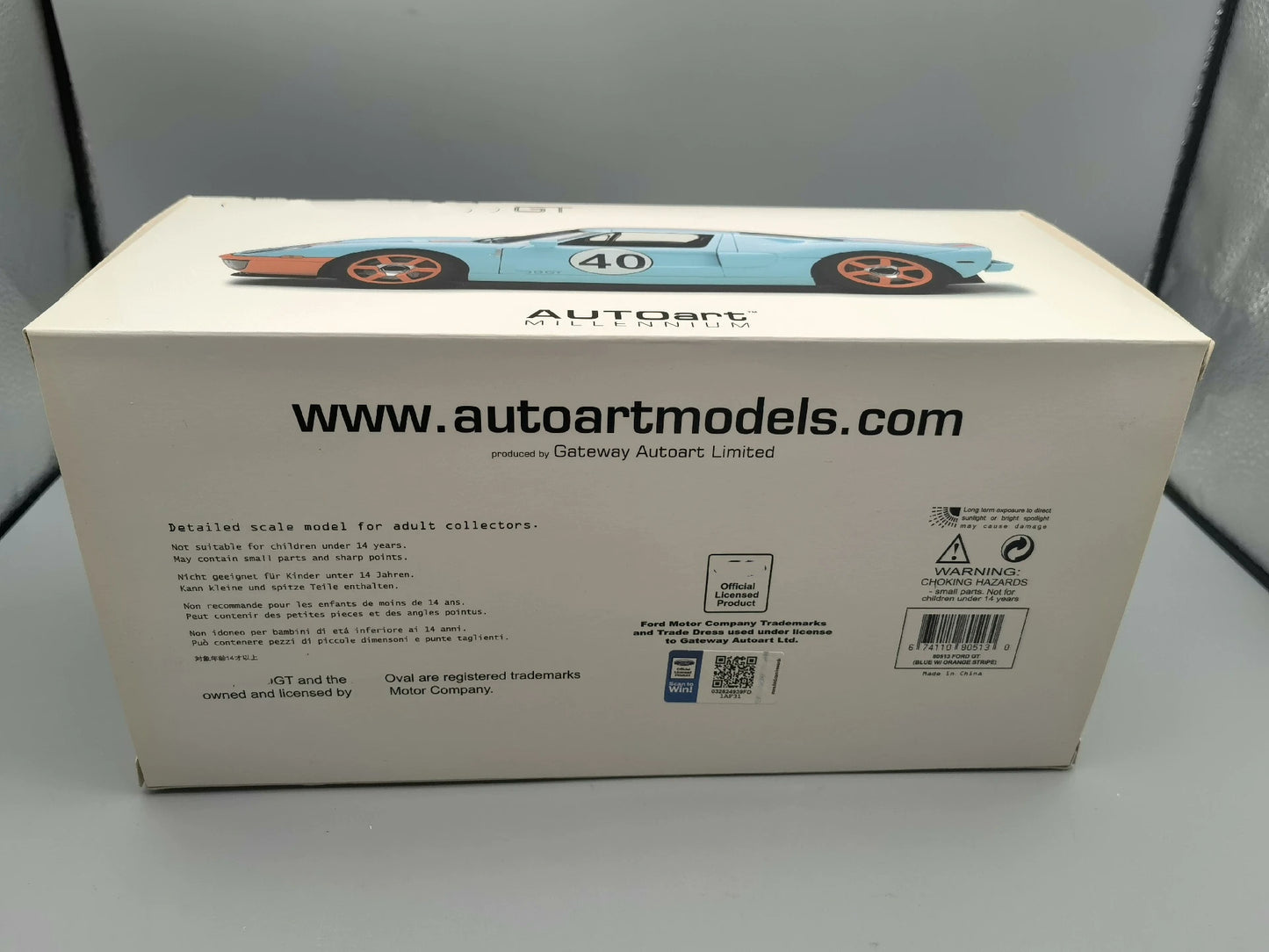 Autoart 1:18 GT40 No.40 Simulation Limited Edition All Open Alloy Metal Static Car Model Toy Gift