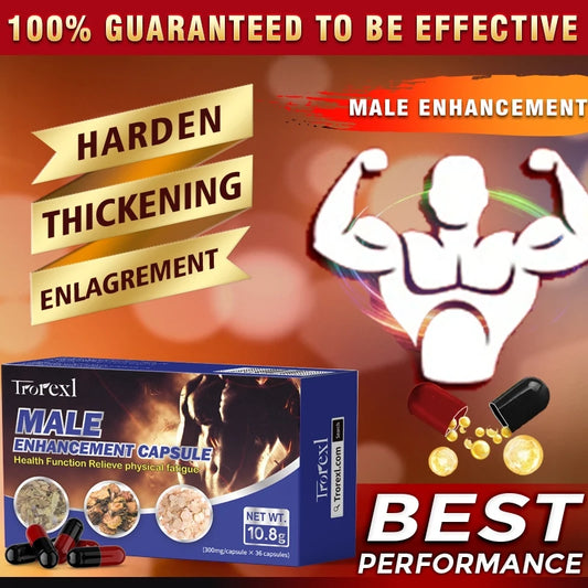 Powerful High Purity Epimedium Supplements Natural Organic Manhood Erection Pill Improve Performance and Increase Size -36 capsules per box