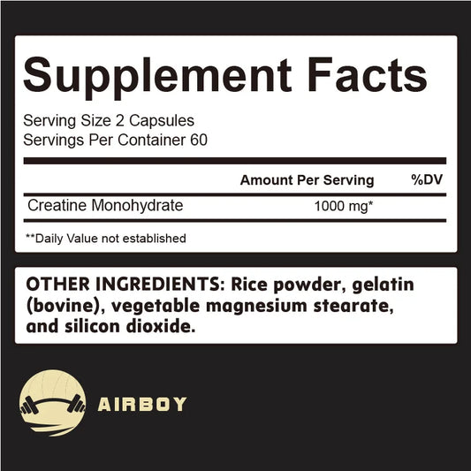 Micronized Creatine - Suitable for Muscle, Strength, Energy, and Recovery, Improve Athletic Performance