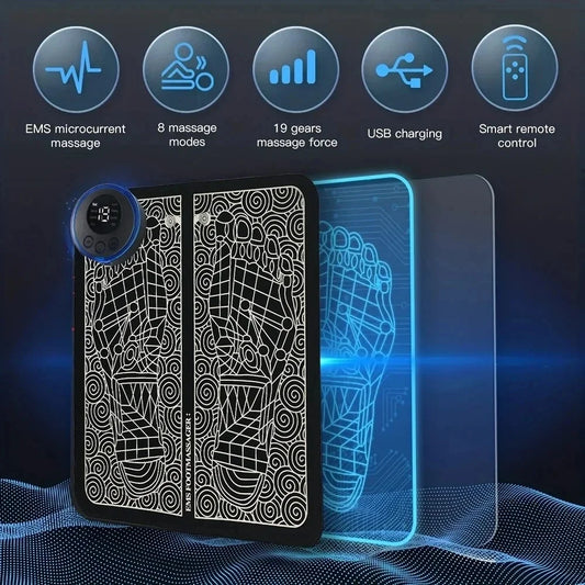 Electric Foot Muscle Massage Pad USB Charging Sole Massage Tools Convenient Fast Suitable For Home Family Outdoor Travel Relax