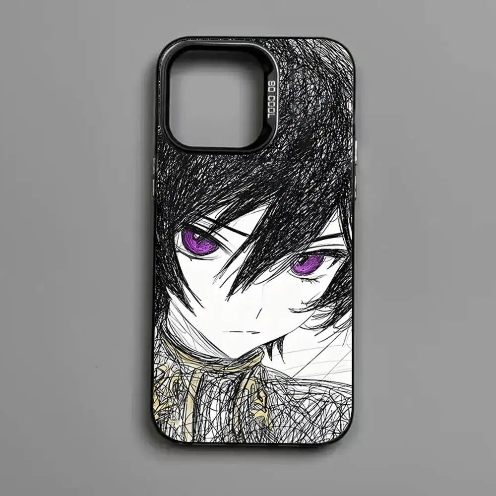 luxury comic Code Geass Phone Case For iPhone 17 16 15 14 13 12 11 Pro MAX Matte Shockproof Back Anti Fall Matte Cover