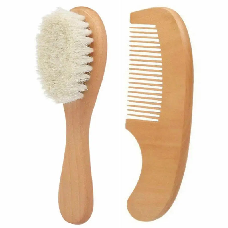 Baby Hair Brush And Comb Set for Newborn Wood Comb For Hair Massage Bath Shower Mini Baby Brush Kids Pocket HairBrush