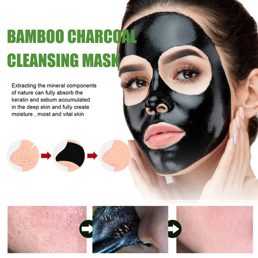Bamboo Charcoal Blackhead Remover Mask Deep Cleanig Purifying Shrink Pores Cream Oil Control Exfoliator Peel Mud Mask Skin Care