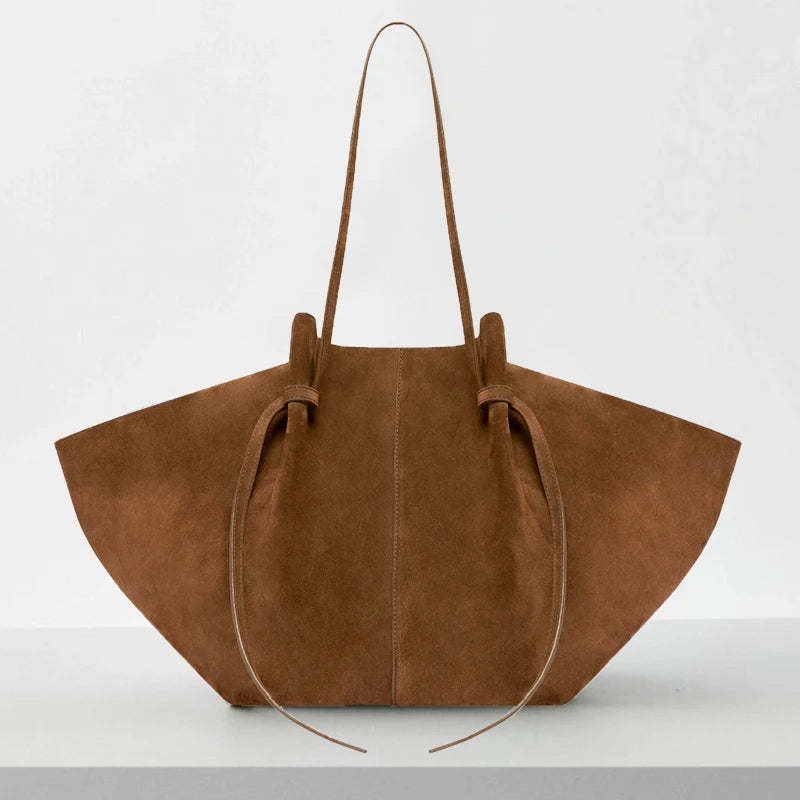 Custom Name Initials Large Capacity Faux Suede Tote Bags For Women Luxury Designer Handbags Purses New In Underarm Shoulder