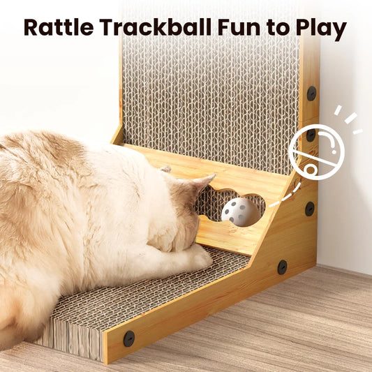 ROJECO Cat Scratcher Cat Scratching Board For Cats Toys L-Shaped Claw Grinding Scraper Mat Cat Furniture Protector Accesories