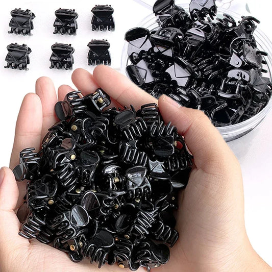 10-100pcs Small Hair Claw Clips for Women Girls Korean Mini Black Transparent Plastic Clips Hairpin Kid Hair Styling Accessories