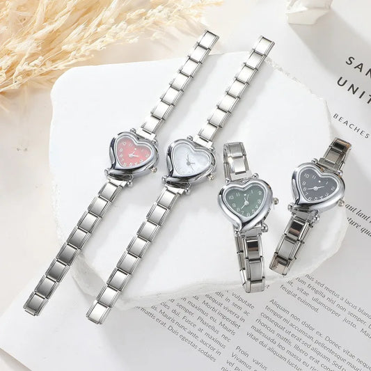 2026 Women's DIY 9MM Width Italian Elastic Charm Stainless Watch Bracelet Bangle For Party Friend Birthday Jewelry Gift