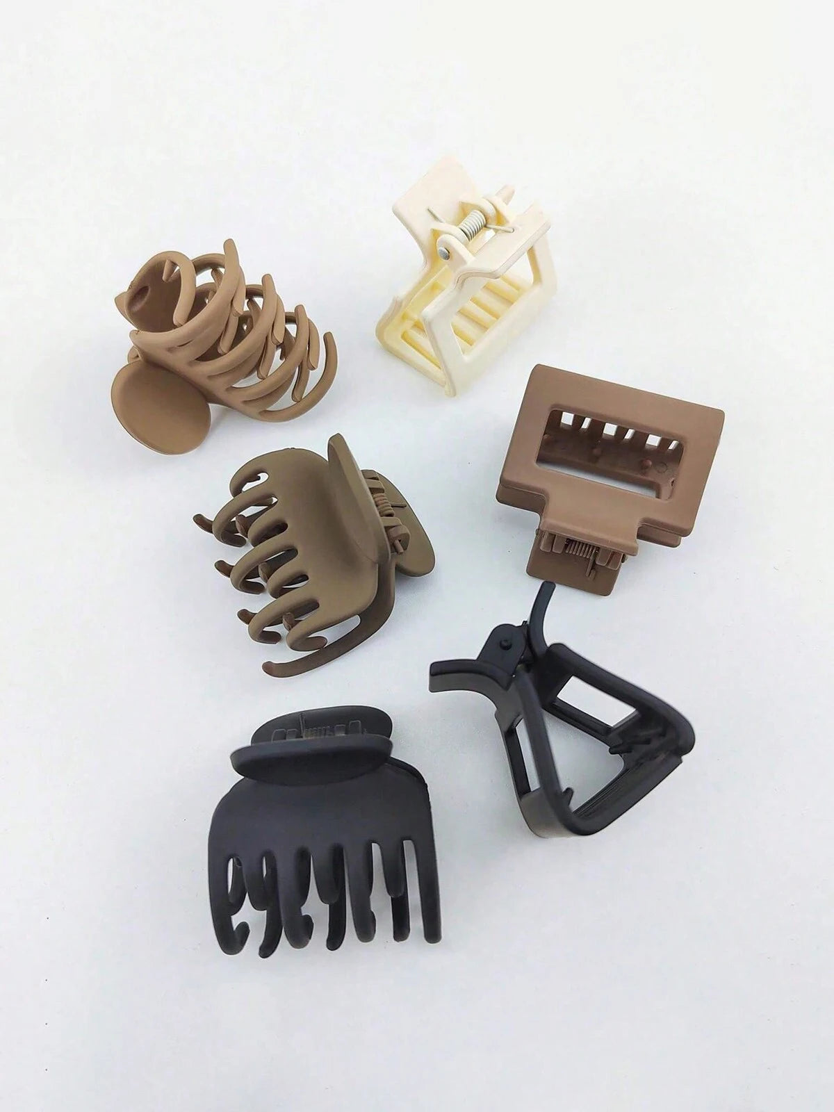 8PCS Medium Hair Claws for Women Girls Claw Clips for Thin Hair Lady Hairpins Matte Jaw Clip Headwear Women Hair Accessories