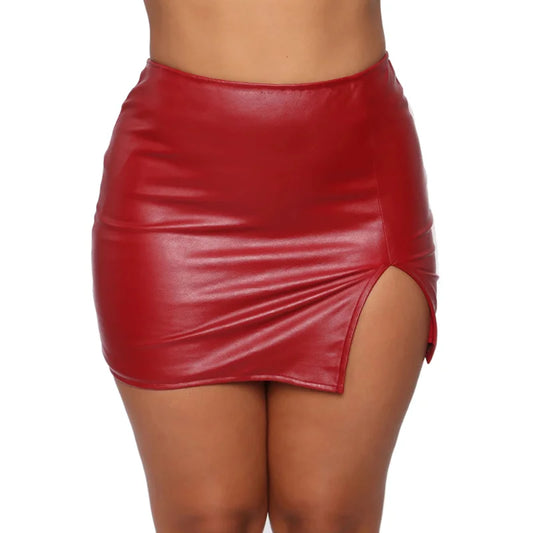 New High Waist Sexy Pencil Skirt Fashion Women Sexy PU Leather Tight Miniskirts Ladies Office Slim Bodycon Skirts Night Clubwear