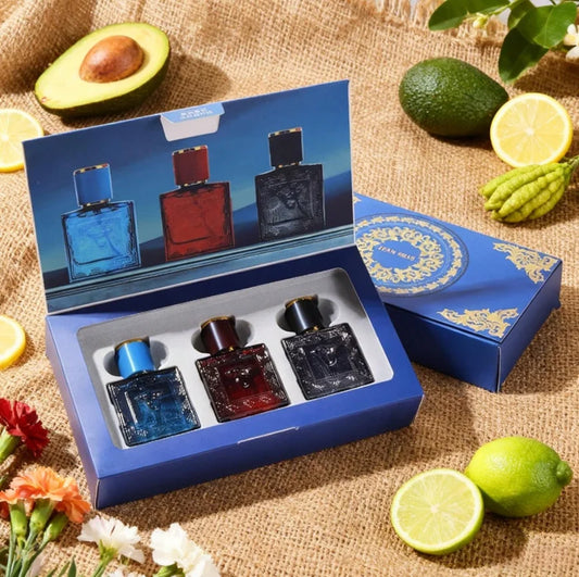 Original 90ml Men's Perfume Gift Box 3pcs Set Fascination Man Colognes Scent Lasting Woody Floral Fragrance Eau De Parfums Homme