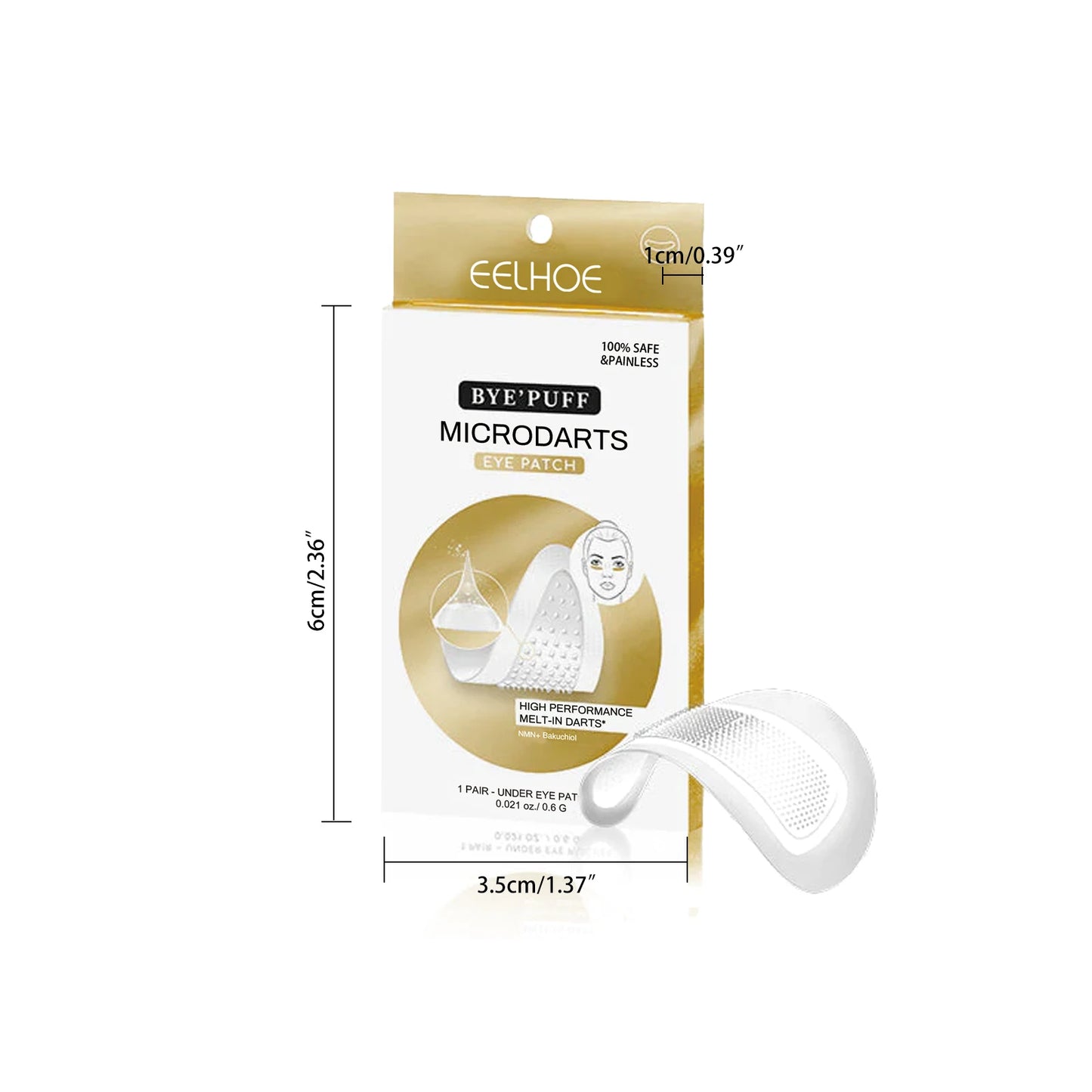 Hyaluronic Acid Microneedle Eye Patches Reduces Dark Circles & Puffiness Fade Fine Lines Under Eyes Nourishes Delicate Eye Skin