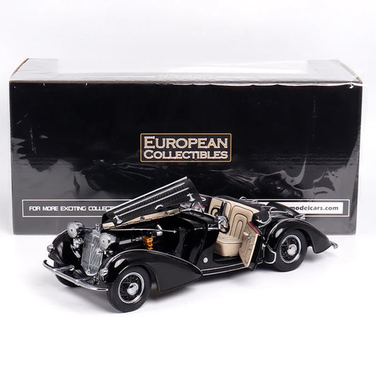 EUROPEAN COLLECTIBLES 1/18 Horch 855 Special Roadster 1939 Vintage Car Model
