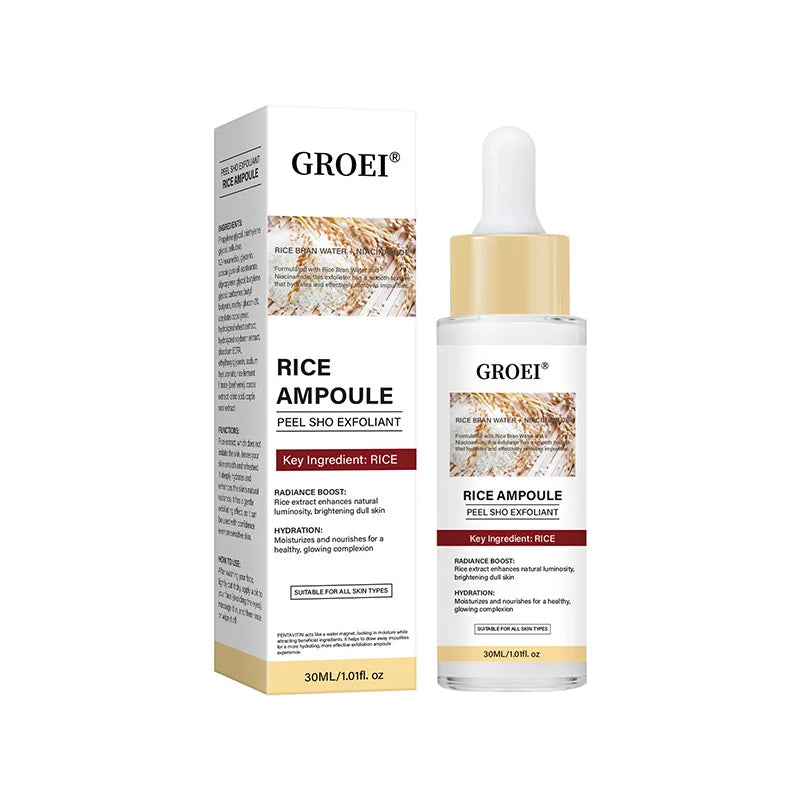 Hoygi Peel Shot Ampule Set Rice Toner Moisturizing Facial Essence Glowing Skin Water-oil Balancing Essence Revitalizing Skin Dullness