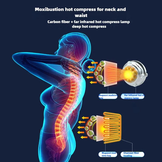Electric Massage Mattress Full Body with Heating Kneading Vibrating Neck Back Relaxation With Hand Control Lumbar Airbag Pillow