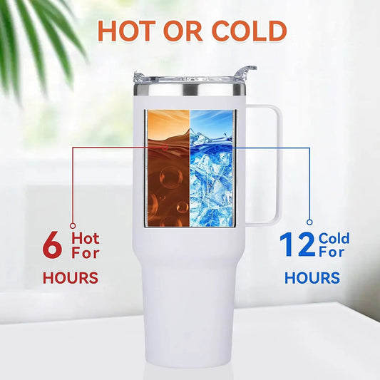 Metal Vacuum Insulated Cup 1200ML Stainless Steel Portable Water Cup Refrigerated Vacuum Insulated Straw Leak-proof Lid