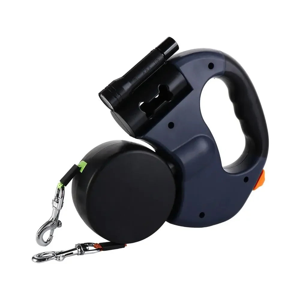 3M Pet One Tow Two Automatic Tractor Dog Double Head Leash Small and Medium Dogs 2 in 1 Multi-function Dog Walking Leash