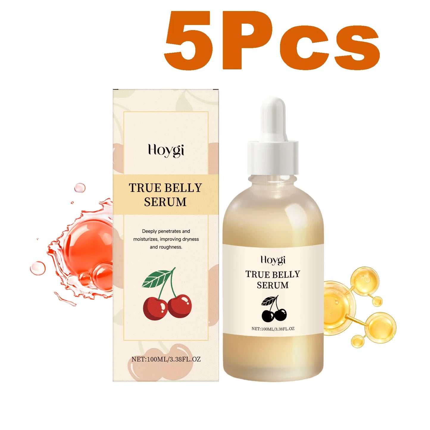 True Belly Serum with Hyaluronic Acid Moisturizing Firming Body Contours Nourishing Improves Skin Elasticity Smoothing Body Care
