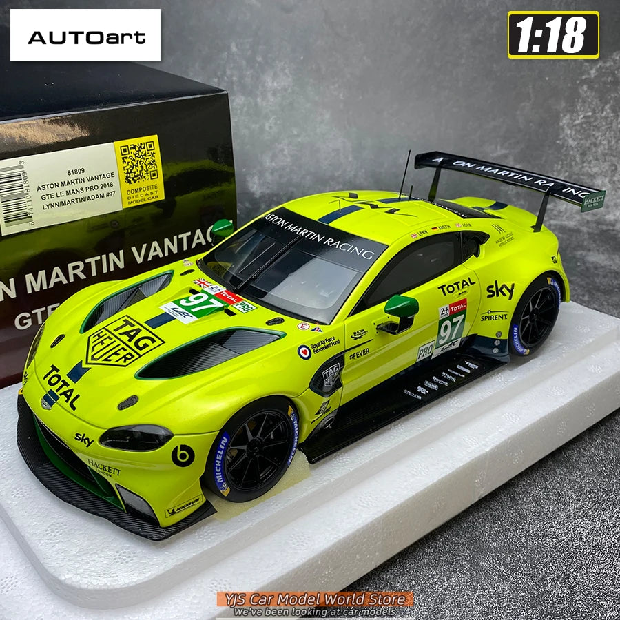 AUTOart 1/18 SCALE Aston Martin Vantage GTE Le Mans Pro 2018 Car model Static collection Furniture for display