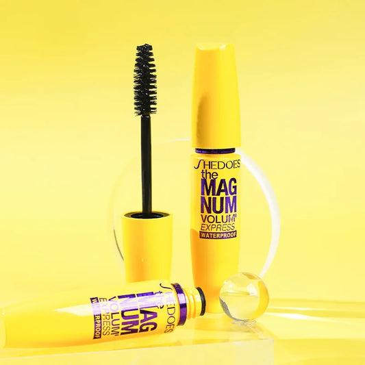 Black 4D Mascara Thickening, Lengthening, Curling, Waterproof Liquid Fiber Mascara