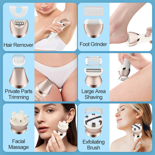 IRUIBEAUTY 703 Electric Women Epilator Shaver Leg Body Hair Removal Lip Chin Depilatory Lady Bikini Trimmer Facial Hair Remover