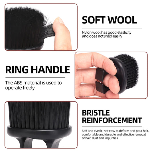 Hairdresser Finger Brush Barber Cutting Clean Hairbrush Neck Duster Brushes Professional Barbershop Styling Tools 