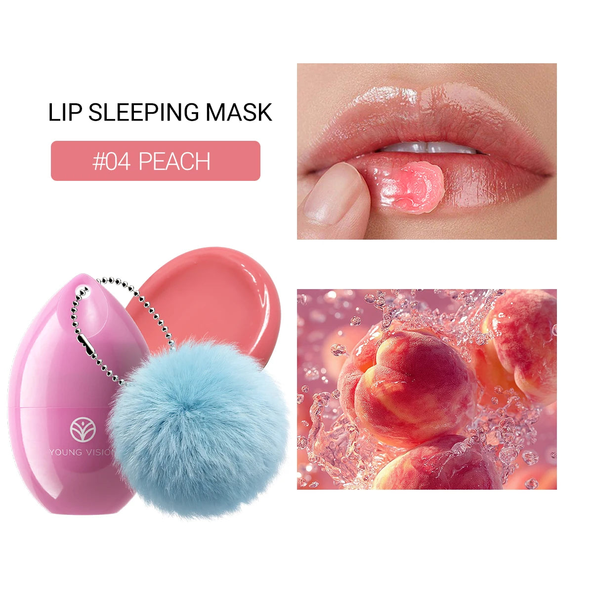 5-Color Lip Mask - Cherry & Strawberry Scented Jelly, Moisturizing Lip Care, Repair & Fade Lip Lines, For Lipitis Relief