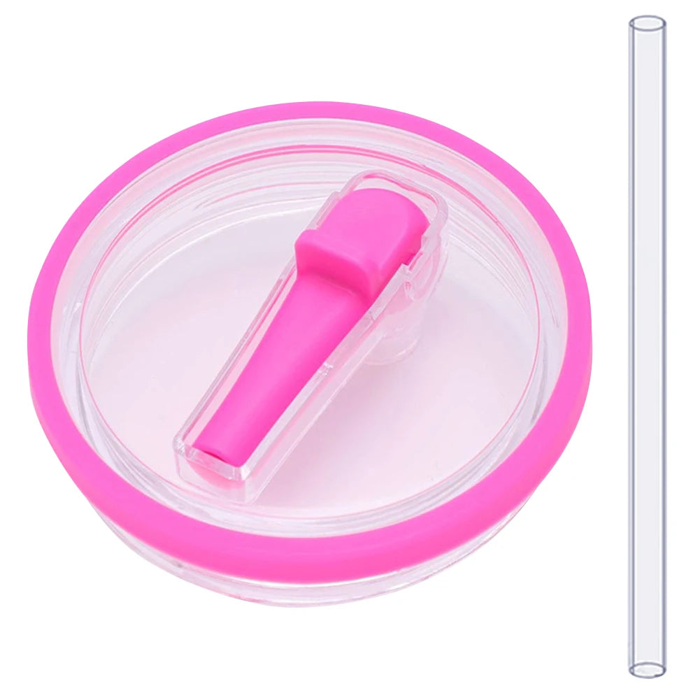 40Oz Tumbler Flip Straw Lid Replacement Spill Proof Resistant Tumbler Lid Reusable Spray Proof Tumbler Cover for stanley Cug