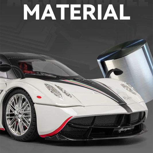 Pagani Huayra Dinastia 1:18 Alloy Racing Car Model Diecasts Metal Sports Car Vehicles Model Simulation Sound Light Kids Toy Gift