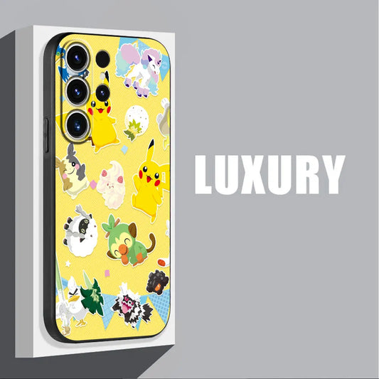 Case For Samsung Galaxy S24 S23 Ultra S22 Plus S20 FE S21 S10 5G Lite S10e S9 S8 Luxury Soft Phone Cover Pikachu Pokemon Cartoon