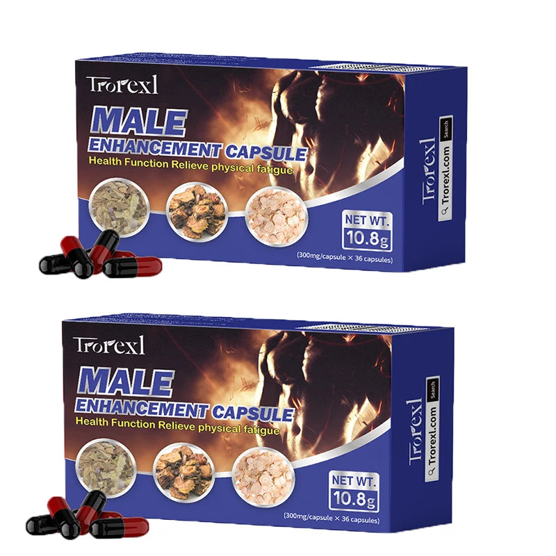 Male Enhancing Supplement with Epimedium - Muscle Builder Enlargement Pills - Natural Test Booster