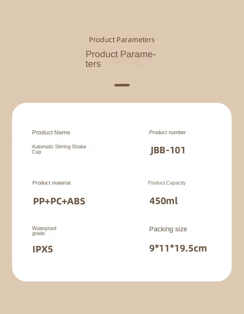 Portable Electric Protein Shaker Bottle USB Rechargeable Shaker Bottle Multipurpose 450ml Mixer Cups for Fitness Workout