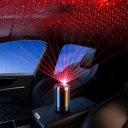 Smart Car Air Freshener Car Fragrance Diffuser Auto Adjustable Modes RGB Music Syncing Light And Starry Sky Projection 