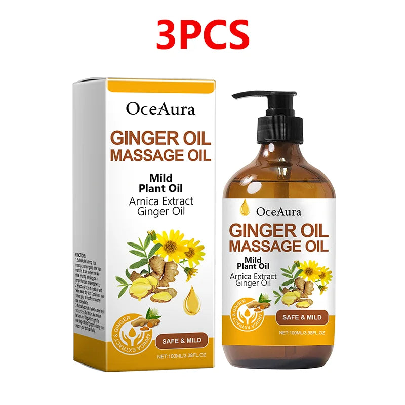 Relaxing Body Ginger Massage Oil Improve Rough Dry Skin Moisturizing Nourishing Restore Skin Vitality Body Care 100ML