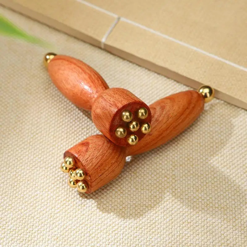 Eye Roller Massager Wooden Eye Cream Applicator Gua Sha Massage Tool Facial Massager for Skincare Application Relaxation