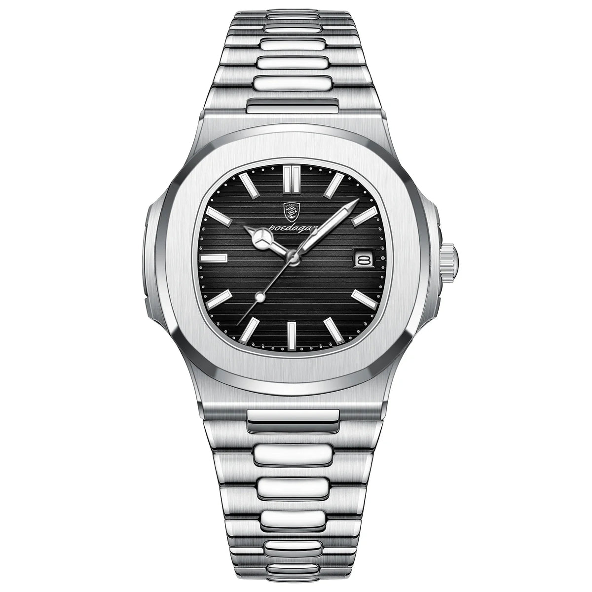 POEDAGAR Top Luxury Brand Man Watch Sports Waterproof Luminous Date Men Wristwatch Square Dial Quartz Men's Watches High Quality