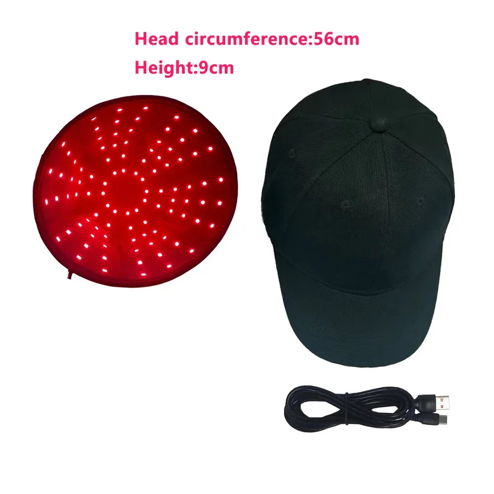 96Pcs Leds 660nm&850nm Red&Infrared Light Therapy Hair Growth Cap for Hair Regrowth Anti Hair Loss Relax Scalp Oil Control Hat