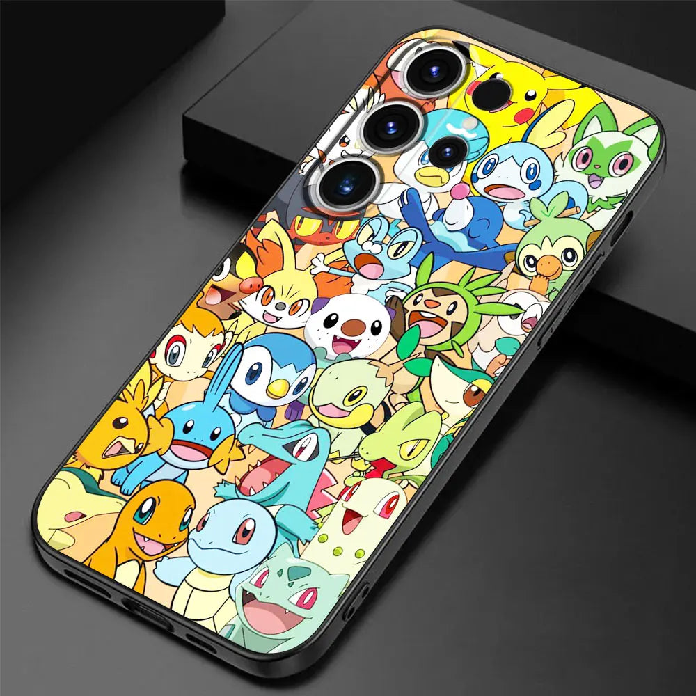 Case For Samsung Galaxy S24 S23 Ultra S22 Plus S20 FE S21 S10 5G Lite S10e S9 S8 Luxury Soft Phone Cover Pikachu Pokemon Cartoon