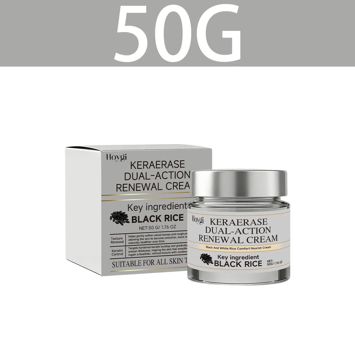 HOYGI Anti Dryness Face Cream Black Rice Facial Glowing Replenisning Shrink Pore Brightening Moisturizing Serum Soothing Redness