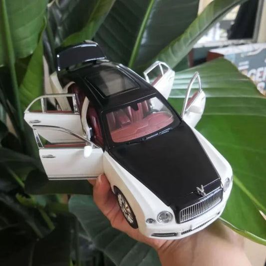 Diecast 1:24 Scale Bentley Mulsanne Alloy Model Car Collection Vehicle Simulation Sound & Light Metal Toy Gift