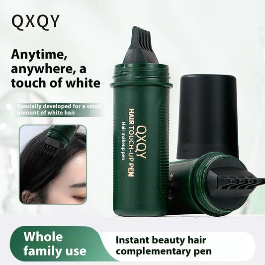 QXQY 2 in 1 Hair Color Pen Comb|Instant Root Touch Up for Gray Hair|Painless Natural Cover|Gentle Formula for Men & Women