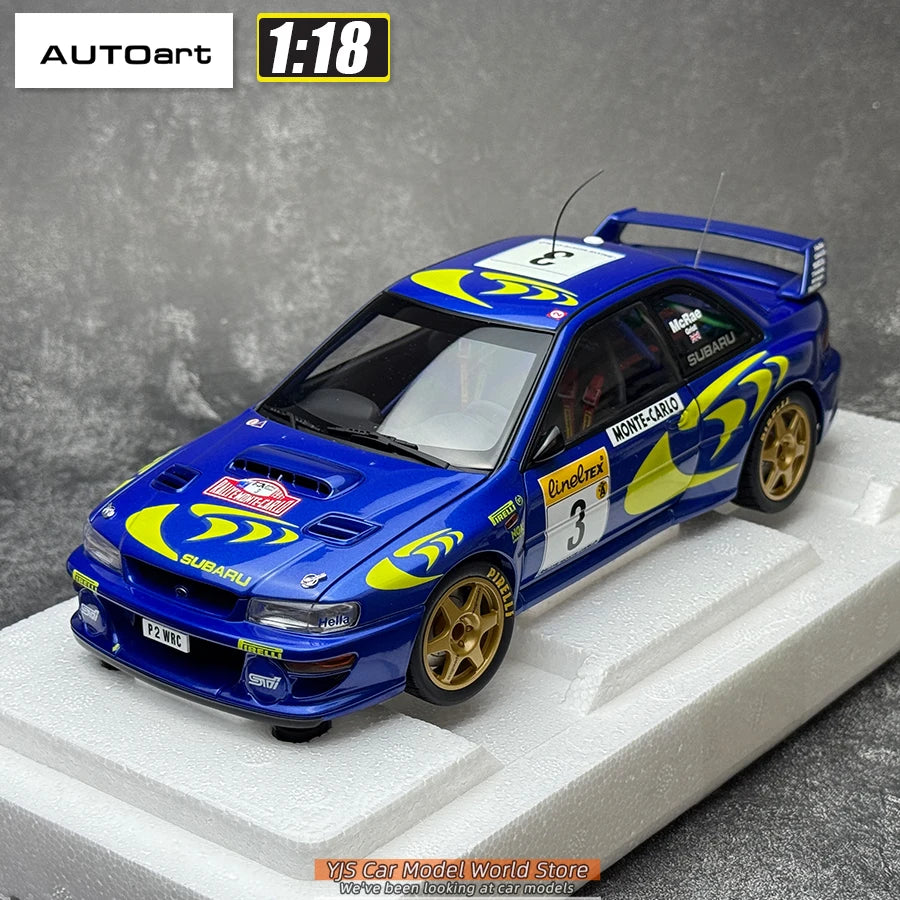 AUTOART Die-cast car model 1/18 Subaru Impreza WRC Rally of Monte Carlo Static display car models