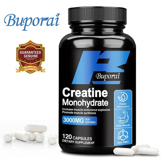 Creatine Monohydrate 3000mg- Supports Muscle, Energy and Cognitive Function, Increases Lean Muscle Mass - Gluten FreeSupplements