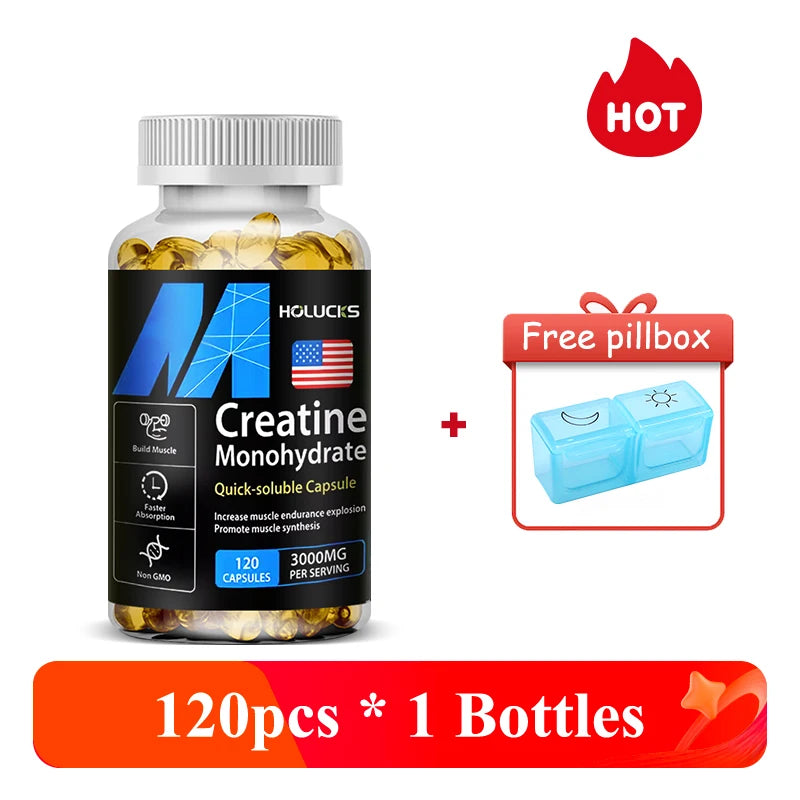 Pure Vegan Creatine 3000mg Monohydrate Supplement, Support Reduce Muscle Soreness & Fatigue, Muscle Energy & Pump, Workout Performance