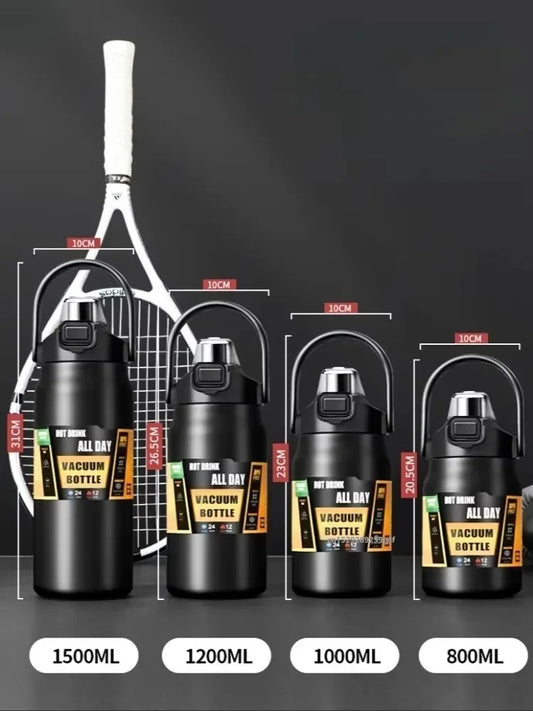 Outdoor Thermos Portable 304 Stainless Steel Thermal Mug Tumbler Vacuum Flasks Cold and Hot Sports Water Bottle with Straw