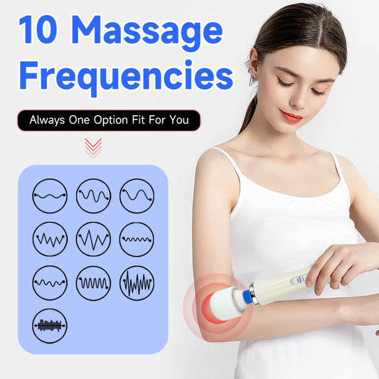 Electric Body Massager10 Speed Vibrations Powerful Deep Tissue Massage Back/Neck/Leg Recovery Muscle Pain Relief Soreness