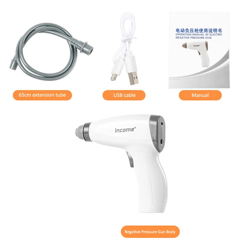 Vacuum Cupping Gun Electric Cupping Pump Body Massager USB Charging Negative Pressure Massage Tool for Scraping Gua Sha Suction
