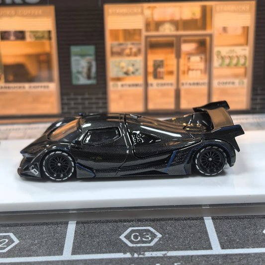 LMF Model 1/64 Devel Sixteen 16 Gold Carbon Fiber Diecast Alloy Car Collection